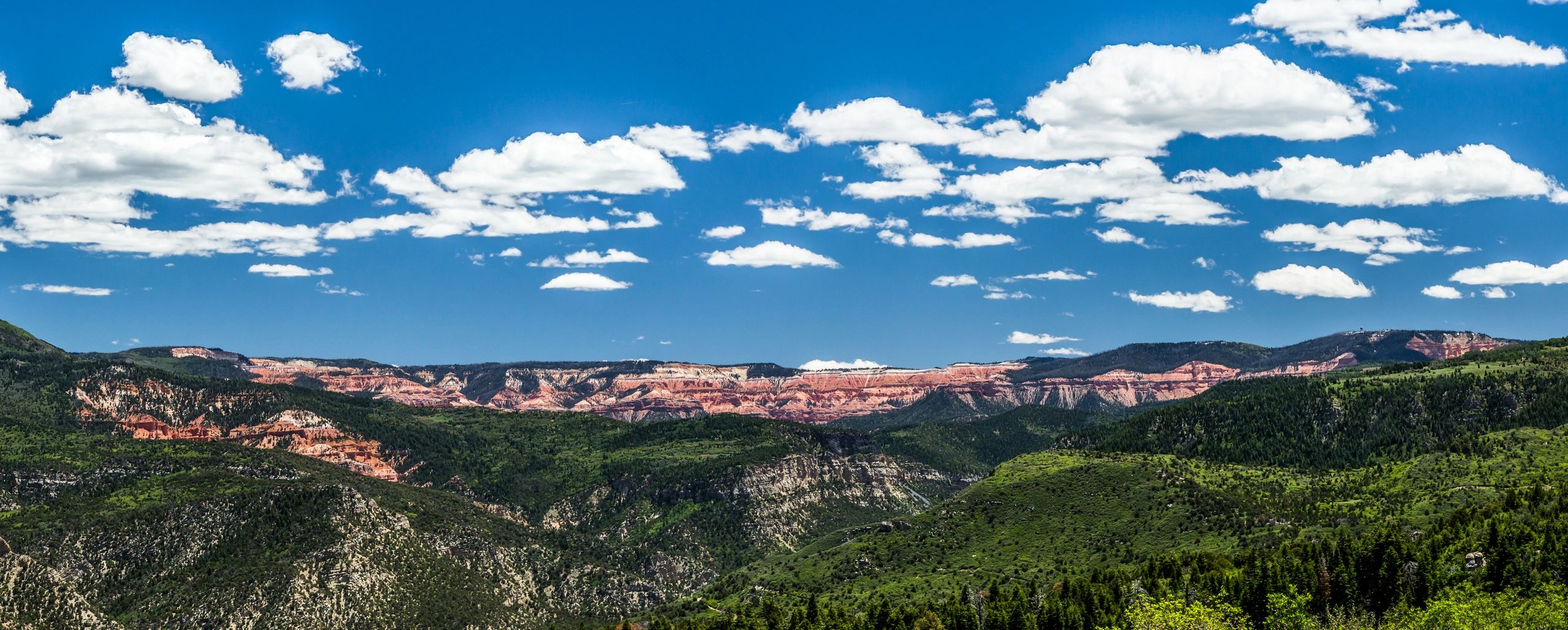 Wide Utah landscape near rock formations